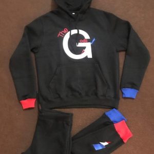 black sweatsuit